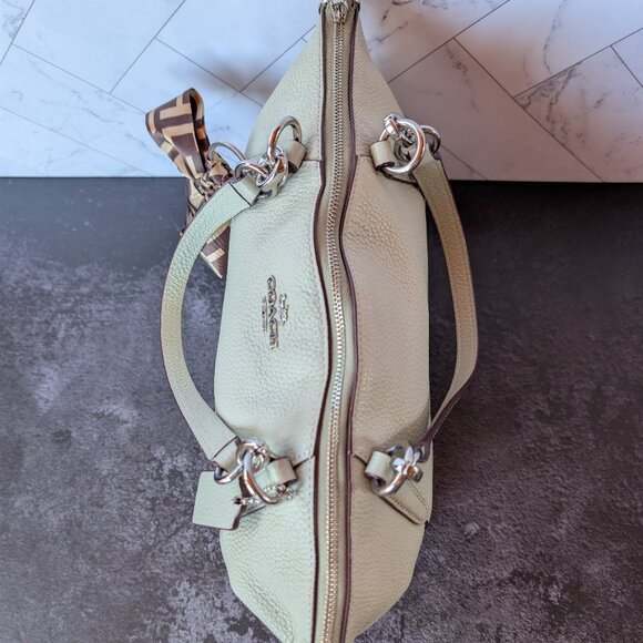 Coach Pebbled Leather Satchel with Strap & Bow Charm F28993 - Picture 4 of 16